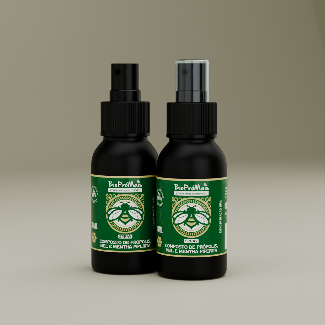 Spray Bucal Composto com Mel e Mentha Piperita (30ml)